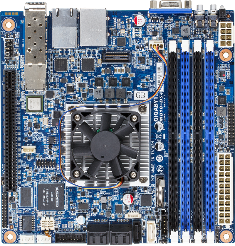 GIGABYTE MB10-DS3 XEON D-1541 MITX VGA SND 2GLN 2X 10GBE SFP DDR4 IN CPNT GIGABYTE MB10-DS3 XEON D-1541 MITX VGA SND 2GLN 2X 10GBE SFP DDR4 IN CPNT